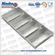 4 Strapped Silicone Glazed Loaf Pan Set 1 lb.