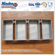4 Strapped Aluminum Steel Mini Loaf Pan Set 1 1/2 lb.